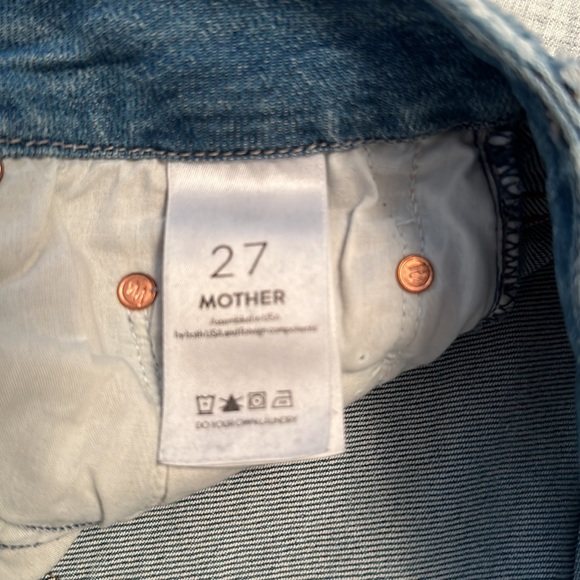 MOTHER Denim The Looker Ankle Fray Jeans in Love Gun Sz 27 - Picture 4 of 11